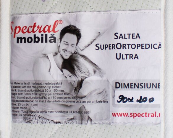 Set Saltea Spectral SuperOrtopedica Ultra 900x2000 + Husa cu elastic